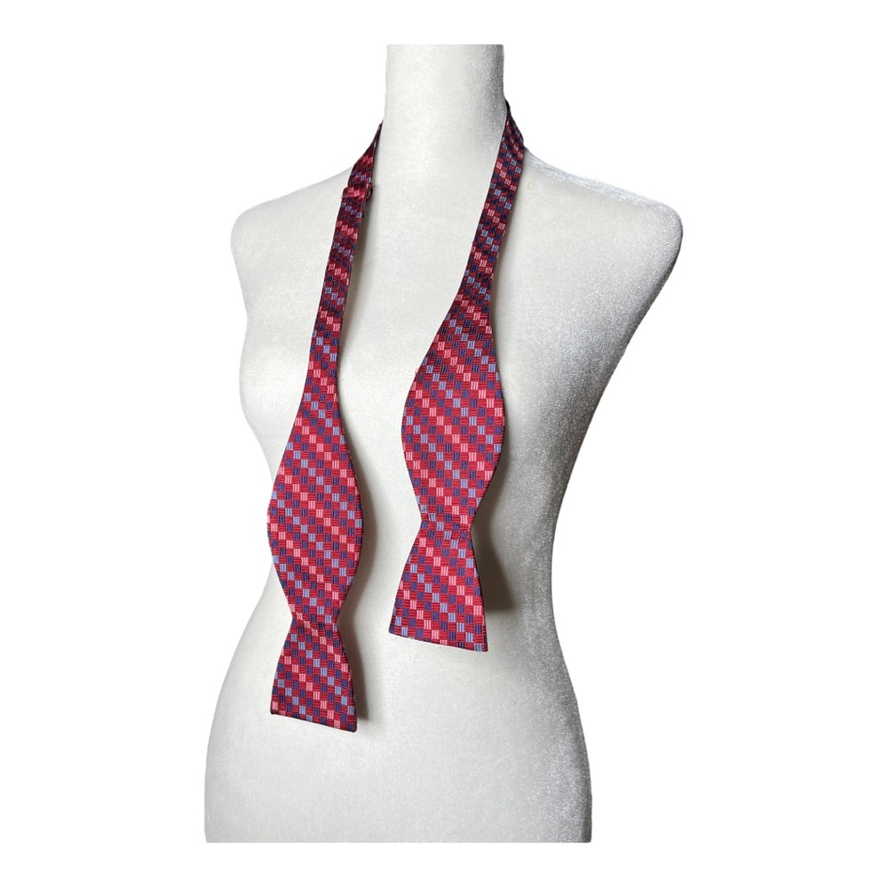 Countess Mara Men's Silk Bow Tie Red Pink Classic Formal